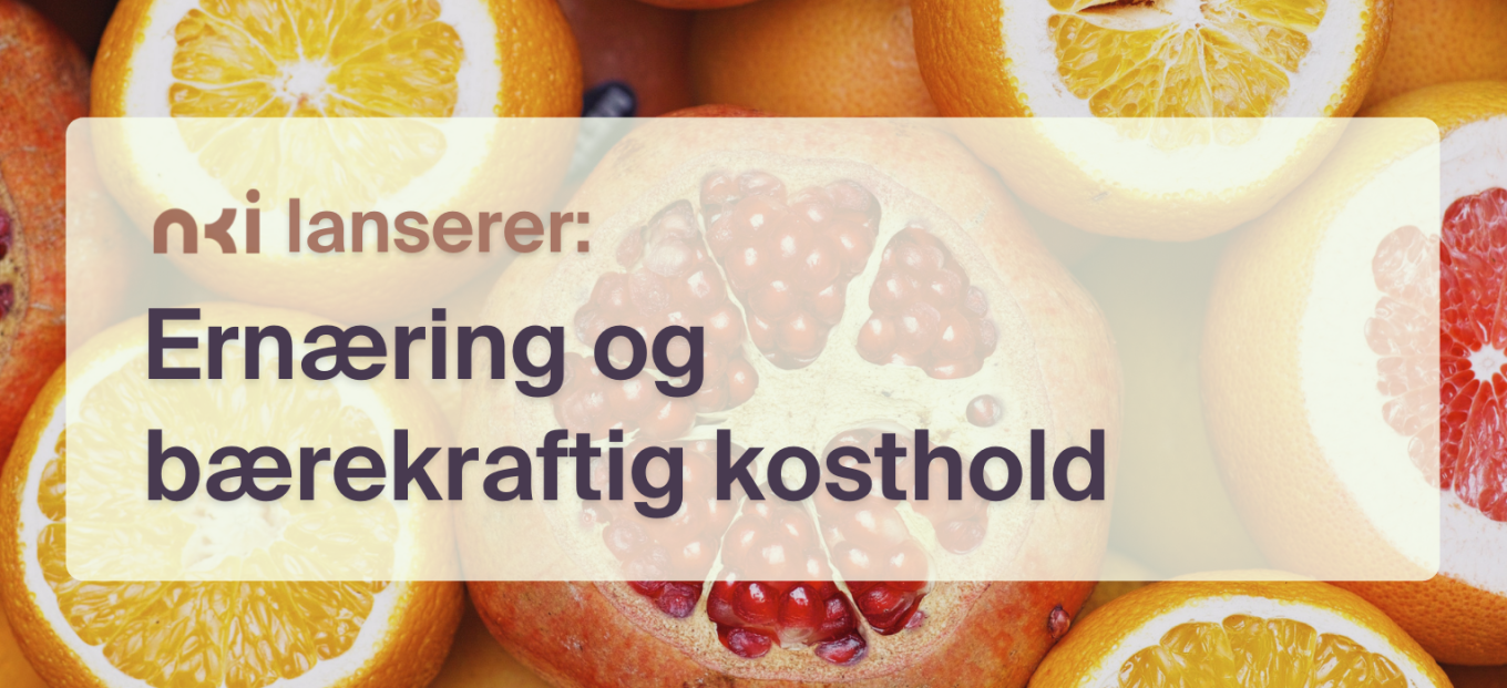 Nyhet! Ernæring og bærekraftig kosthold