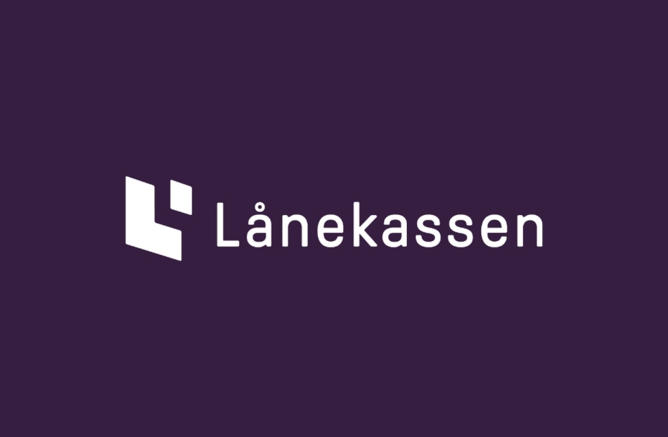 Lånekassens logo på lilla bakgrunn.